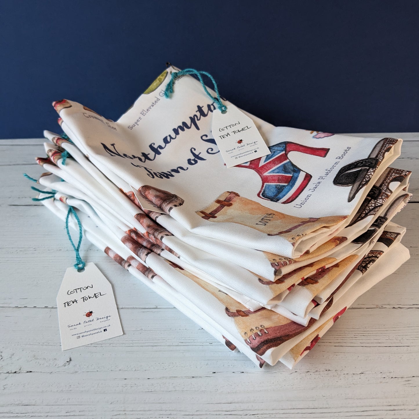 Tea Towel - Northampton Museum - Town of Shoes