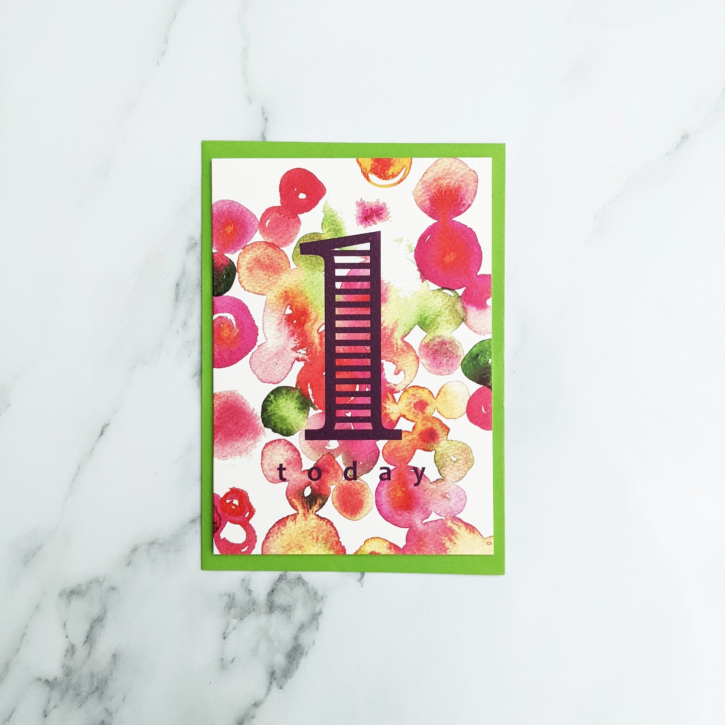 Greetings card - Milestone Swirls '1'