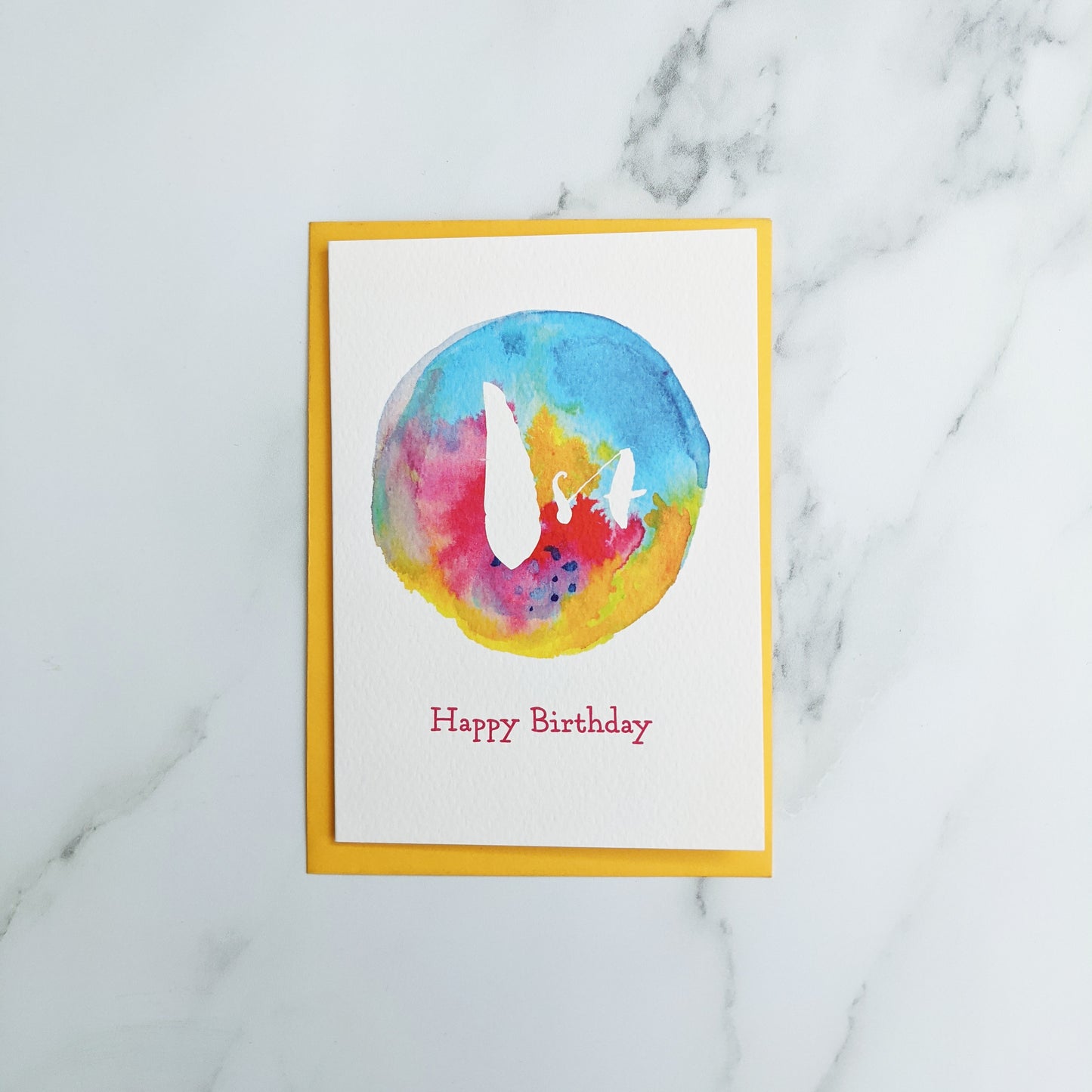Greetings card - Milestone Ball '1st'