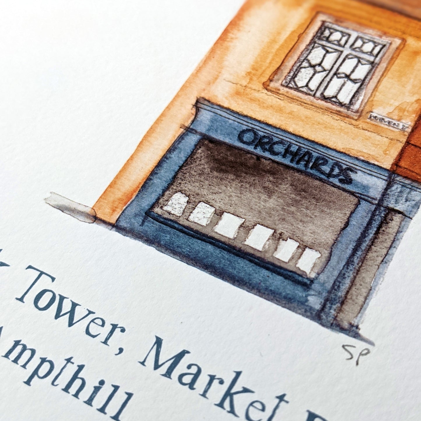 Watercolour Art Print - A Local Collection - The Clock Tower, Ampthill