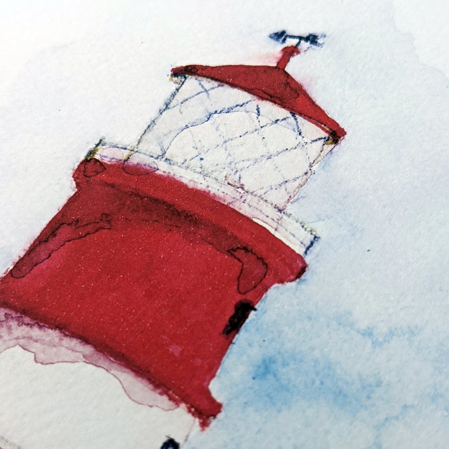 Watercolour Art Print - A Local Collection - Happisburgh Lighthouse, Norfolk