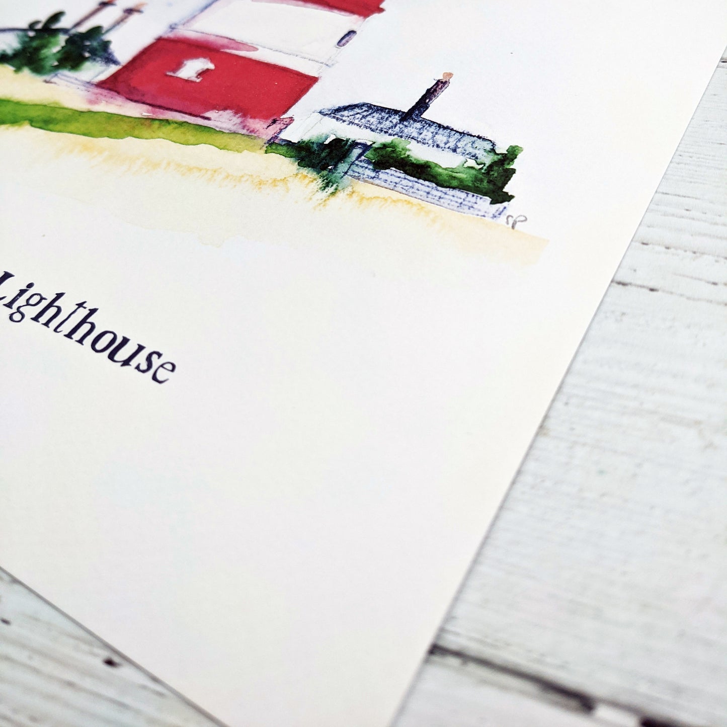 Watercolour Art Print - A Local Collection - Happisburgh Lighthouse, Norfolk