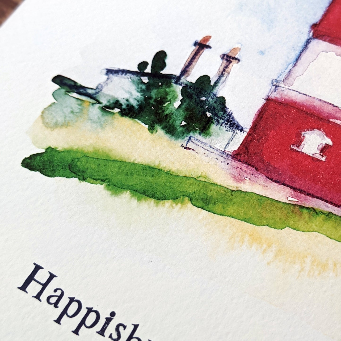 Watercolour Art Print - A Local Collection - Happisburgh Lighthouse, Norfolk