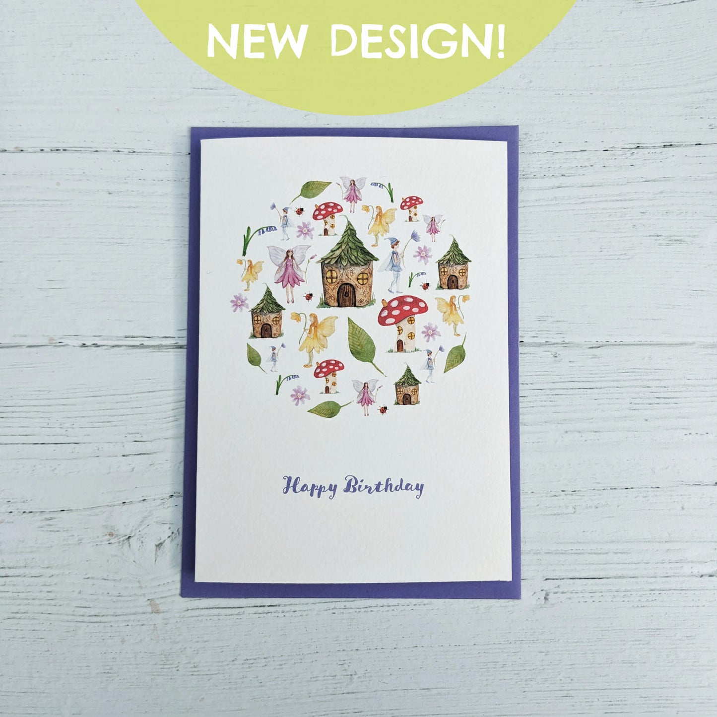 Greetings card - Friendly Flower Fairies - Happy Birthday