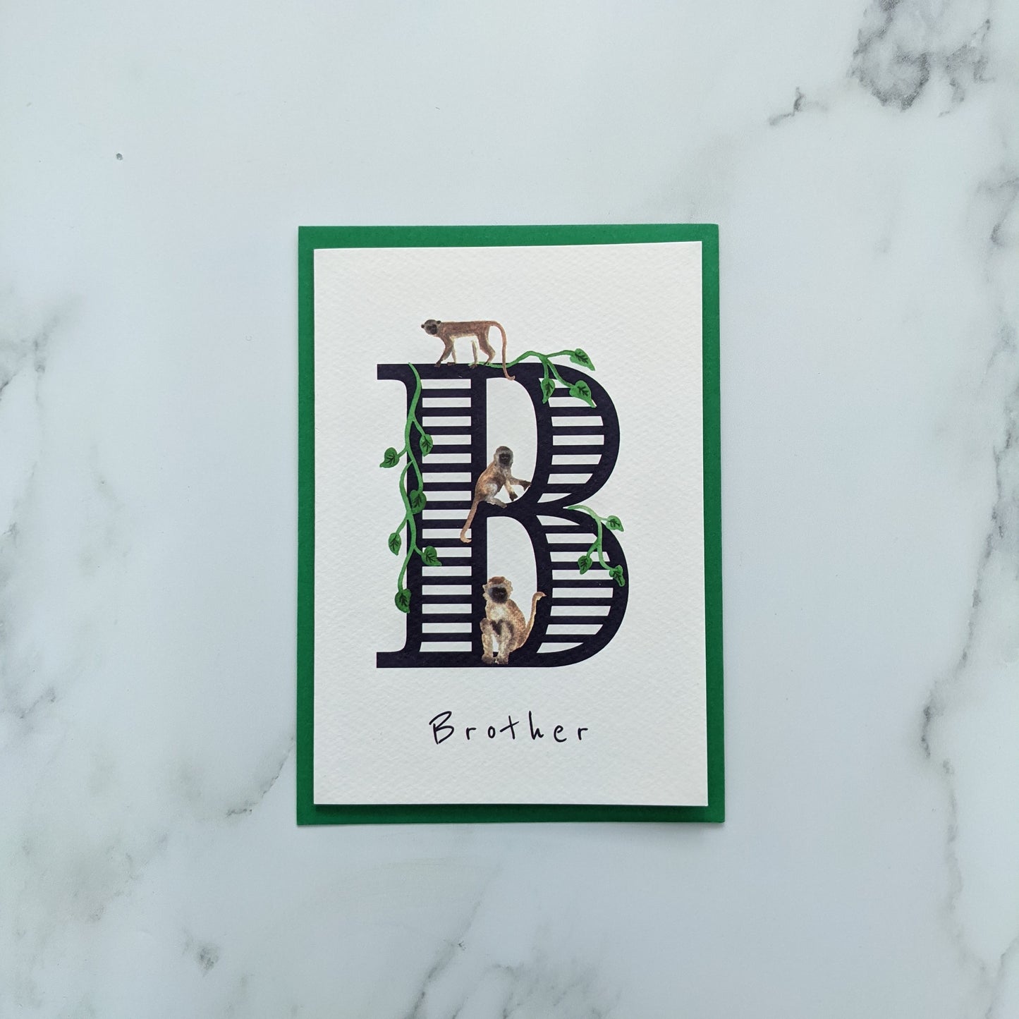 Greetings card - Monogram - Brother