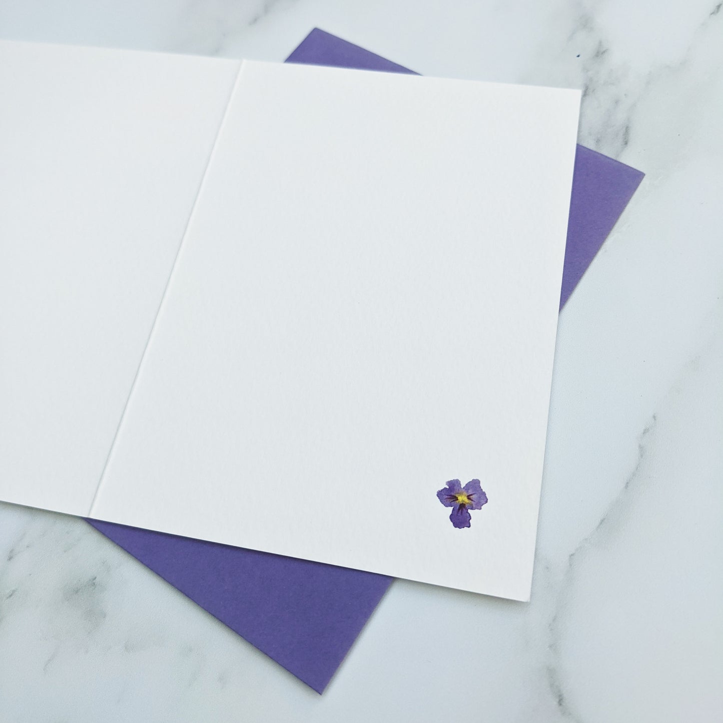 Greetings card - Violet - February birth flower