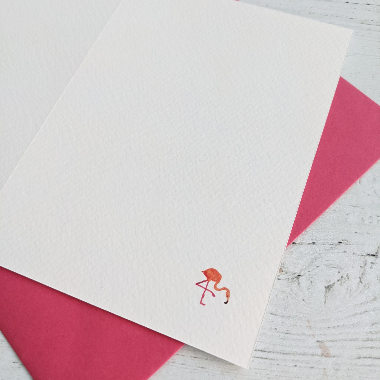 Greetings card - New baby - Its a girl - Flamingos