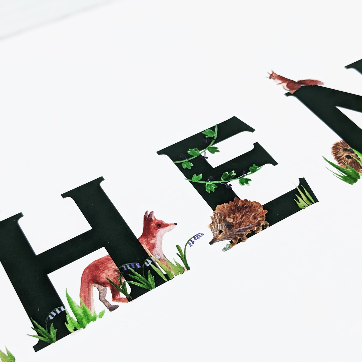 Illustrated name - Woodland Clearing