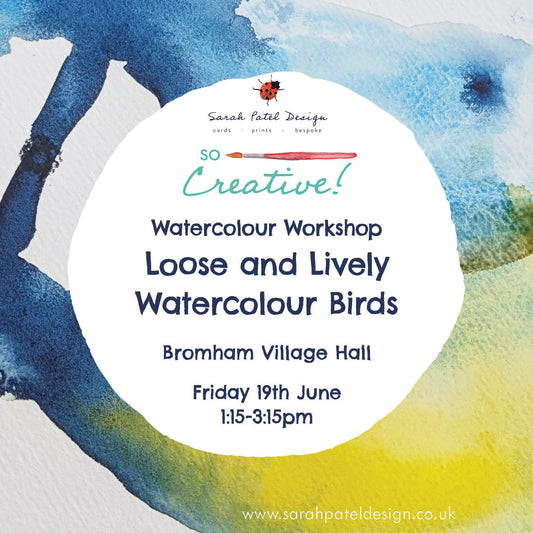 Watercolour Workshop - Bromham Village Hall - Loose and Lively Watercolour Birds