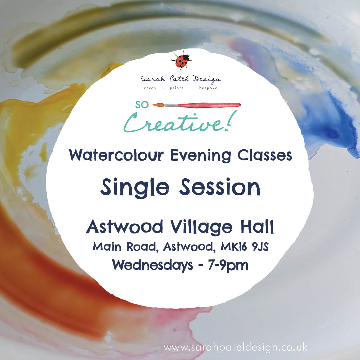 Watercolour Classes - Astwood - Single Session