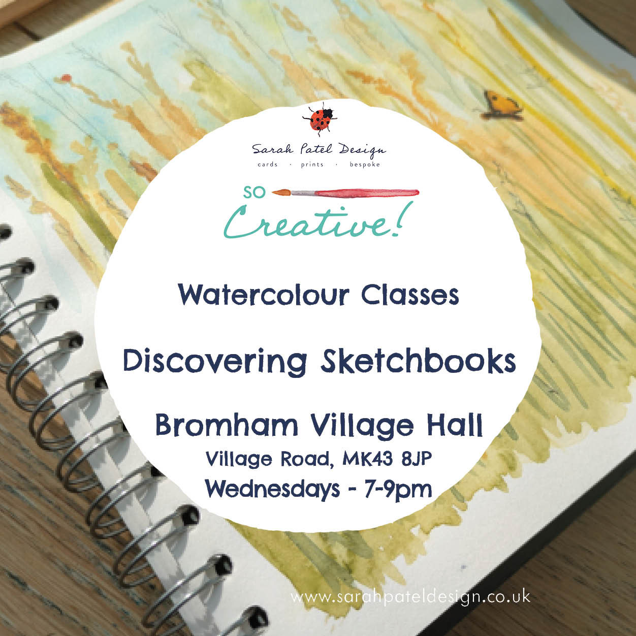 Watercolour Classes - Bromham - Discovering Sketchbooks