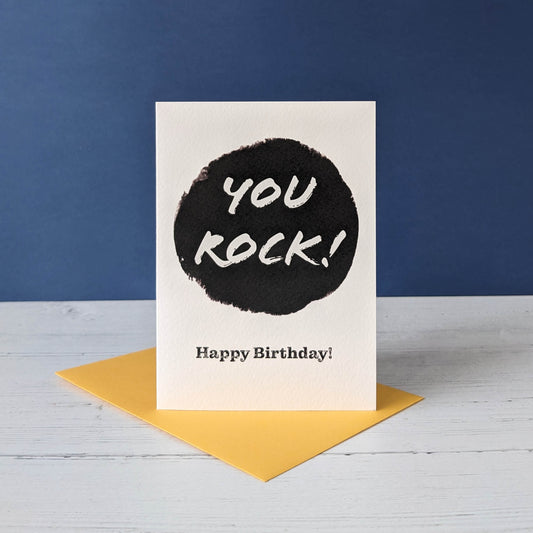 Greetings card - You Rock - Happy Birthday