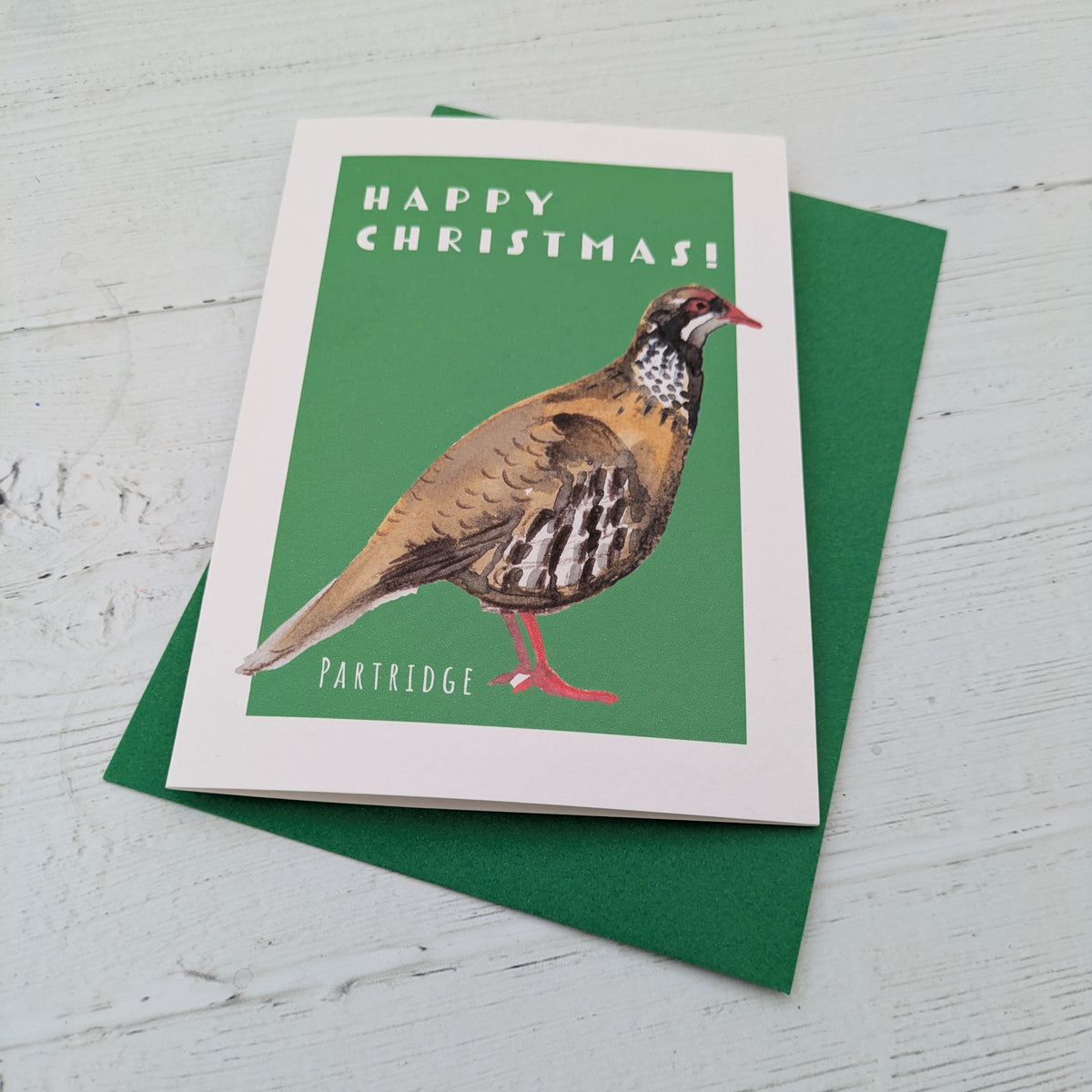 Christmas card - Partridge - Happy Christmas