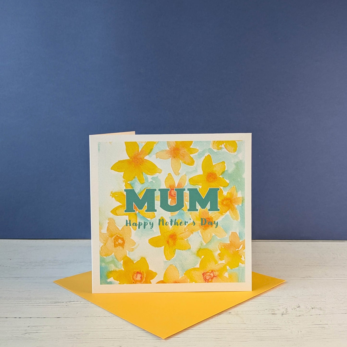 Square Greetings Card - Daffodils - Happy Mother's Day