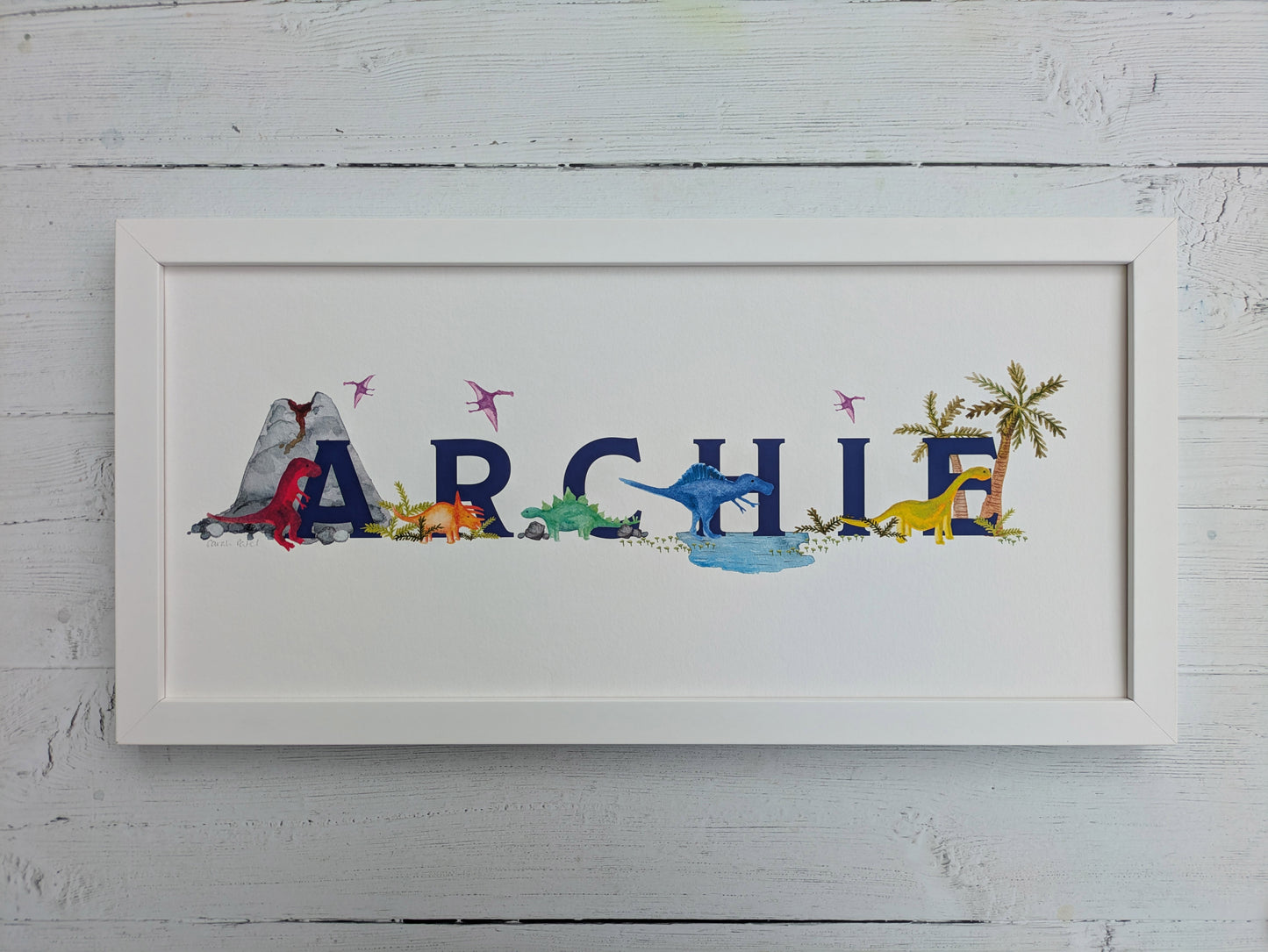 Frame - Painted Wood - White - 50x23cm