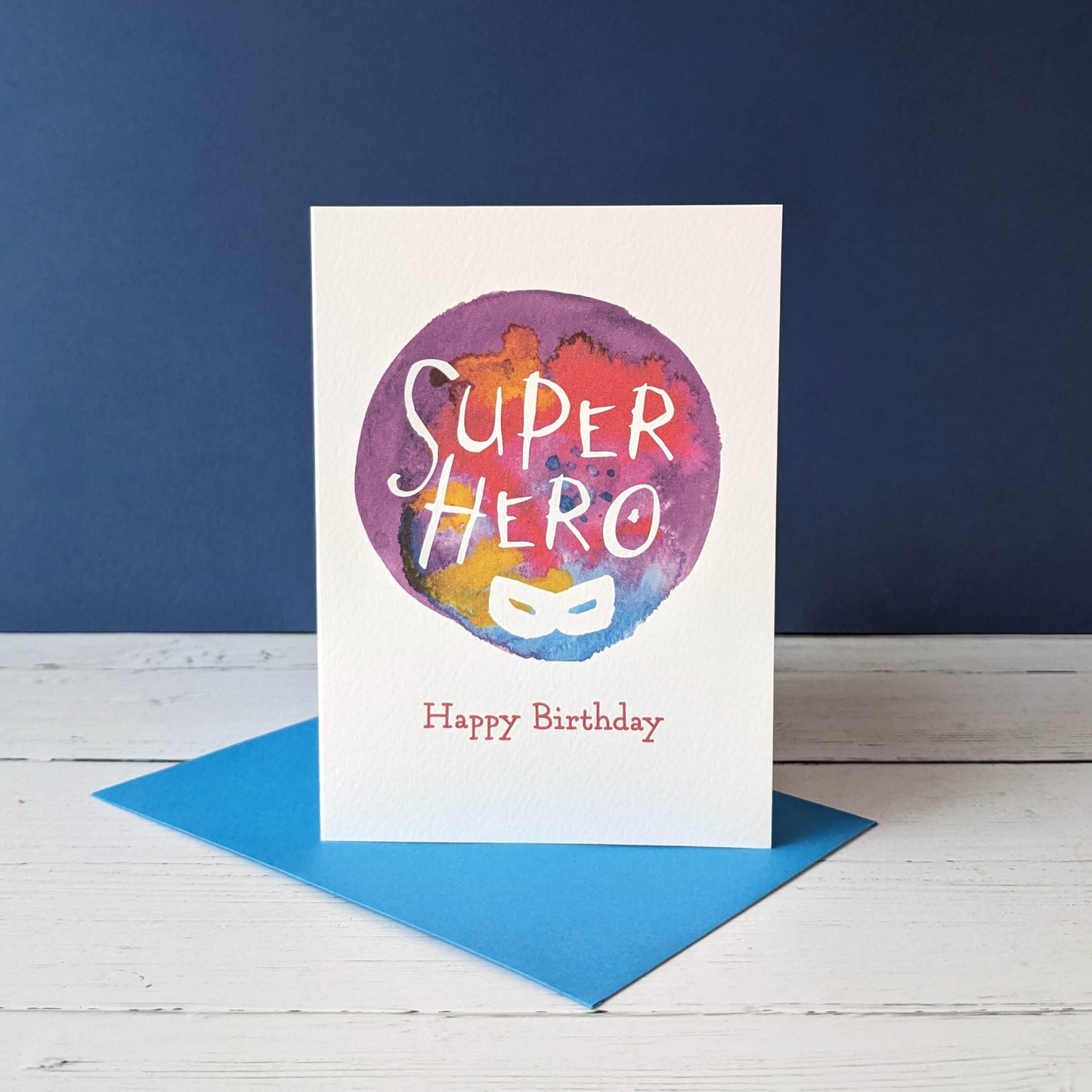 Greetings card - Superhero - Happy Birthday