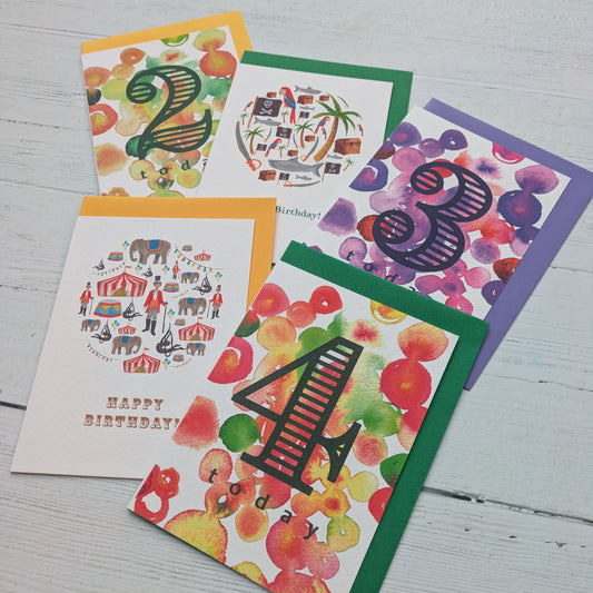 Greetings Cards - Mixed Pack of 5 - Age 2-4years
