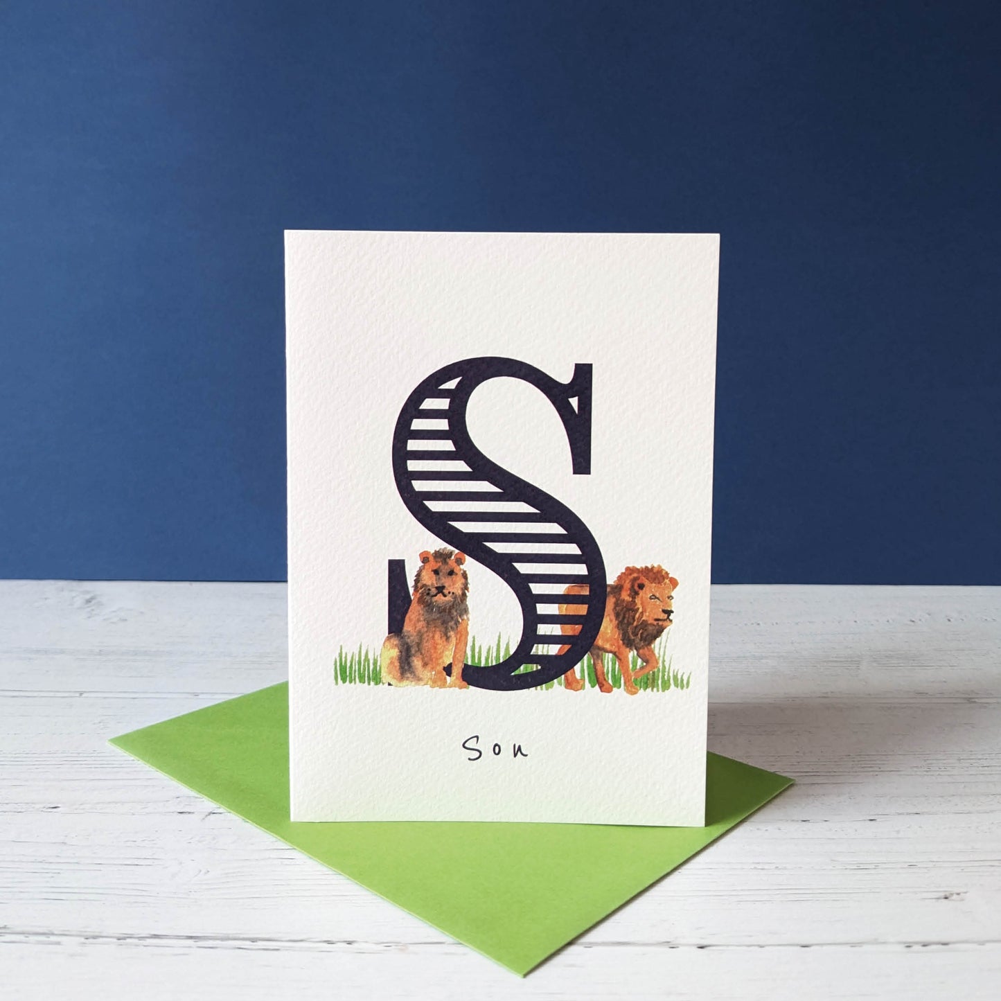 Greetings card - Monogram - Son