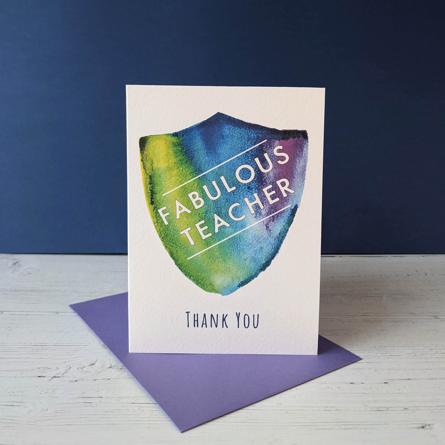 Greetings Card - Thank you Teacher - Fabulous Teacher Badge