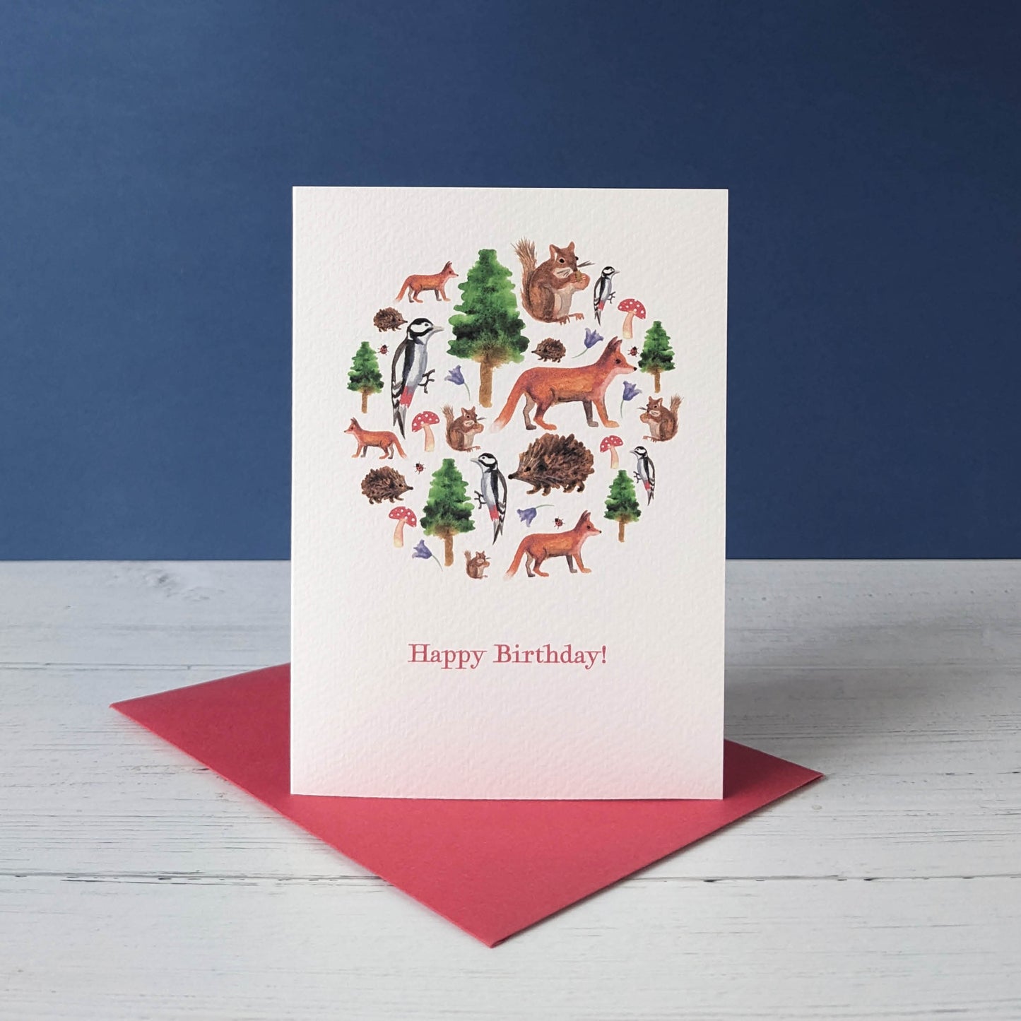 Greetings card - Woodland Clearing - Happy Birthday