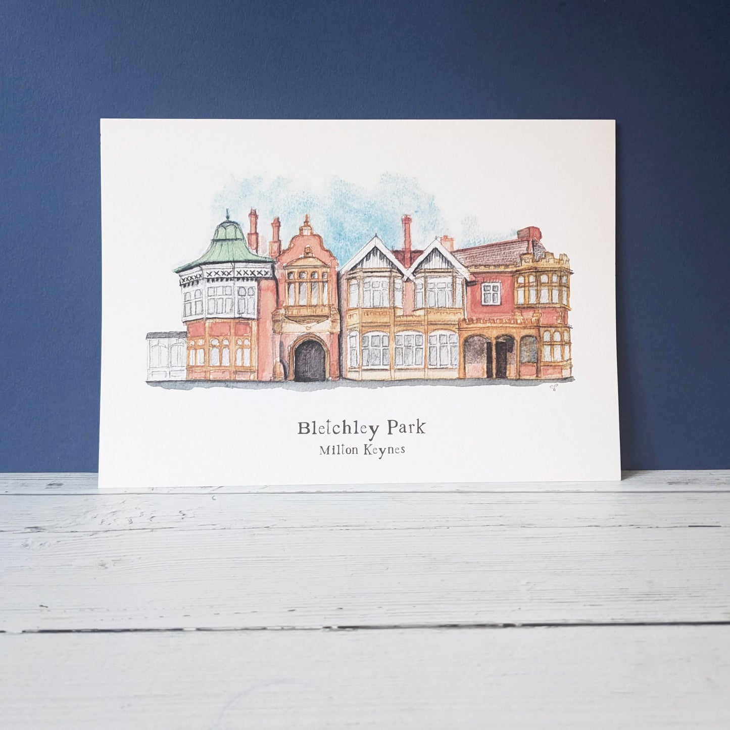 Watercolour Art Print - A Local Collection - Bletchley Park, Milton Keynes