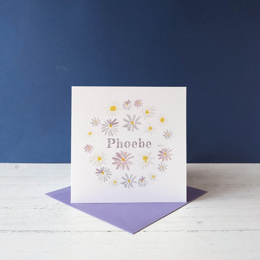 Personalised Greetings Card - Daisy