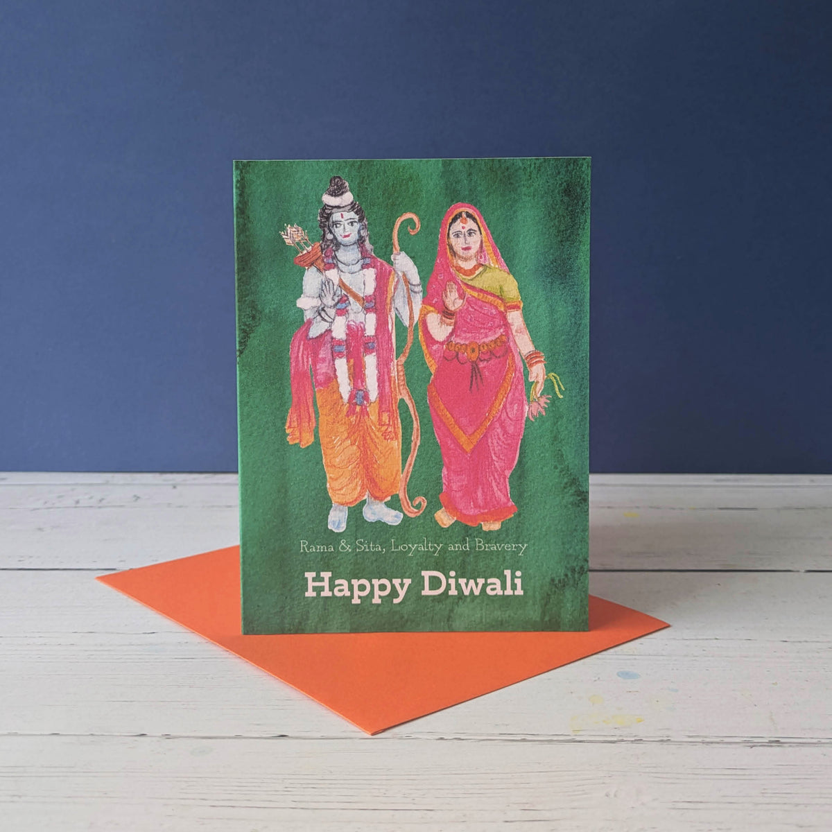 Greetings card - Diwali - Rama & Sita