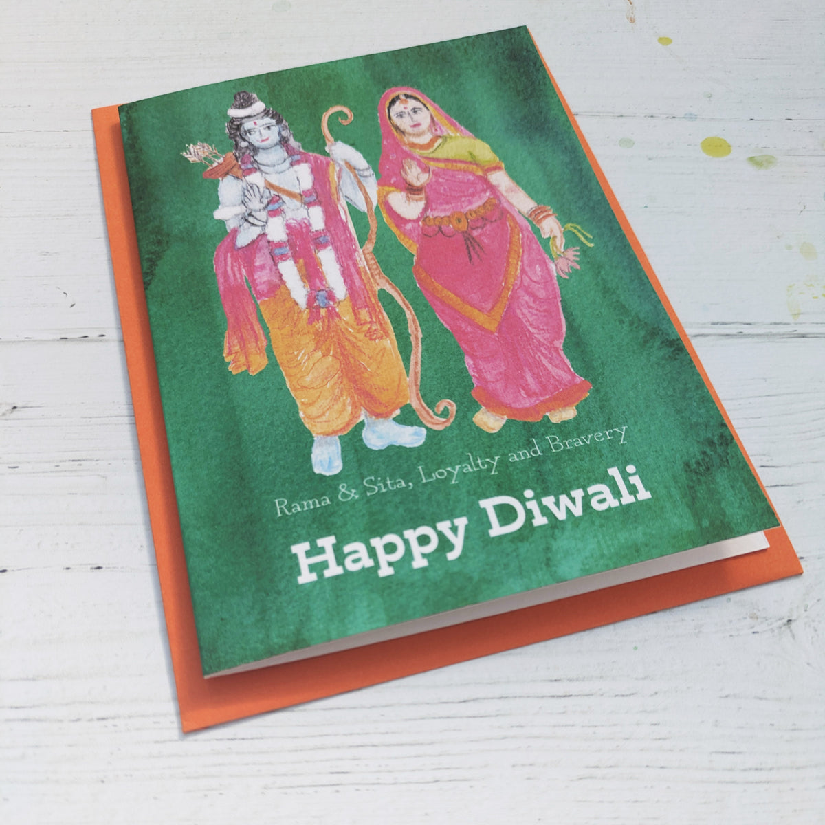 Greetings card - Diwali - Rama & Sita