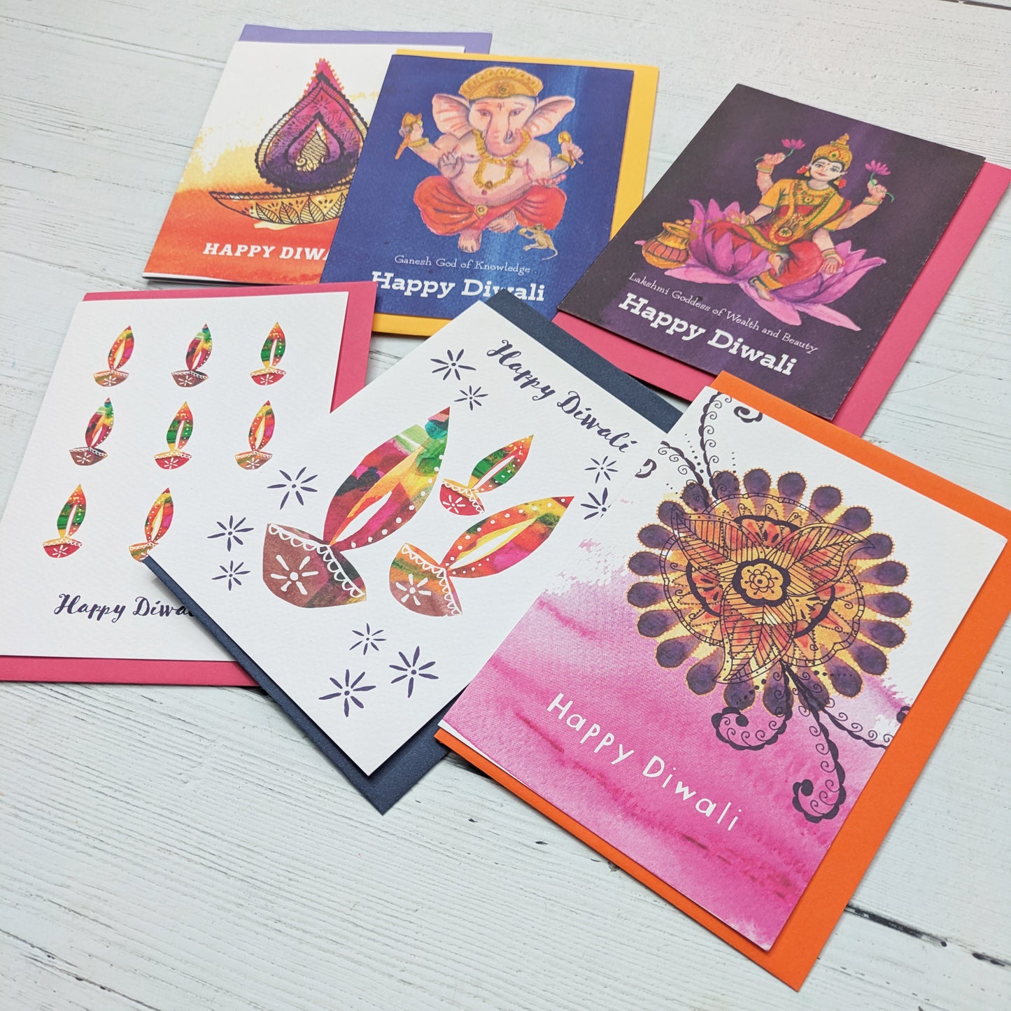 Greetings Cards - Mixed Pack of 6 - Diwali cards