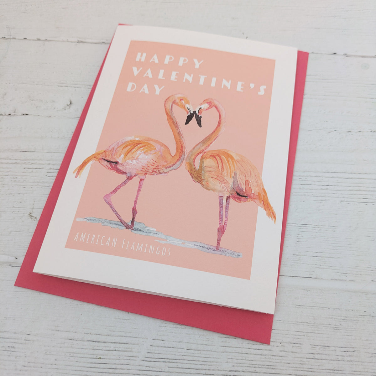 Greetings card - Flamingos - Happy Valentine's Day