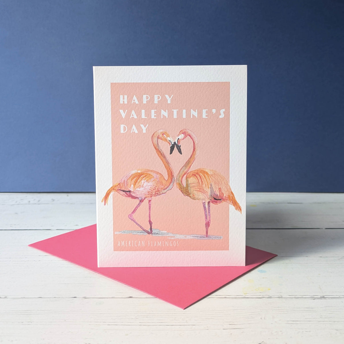 Greetings card - Flamingos - Happy Valentine's Day