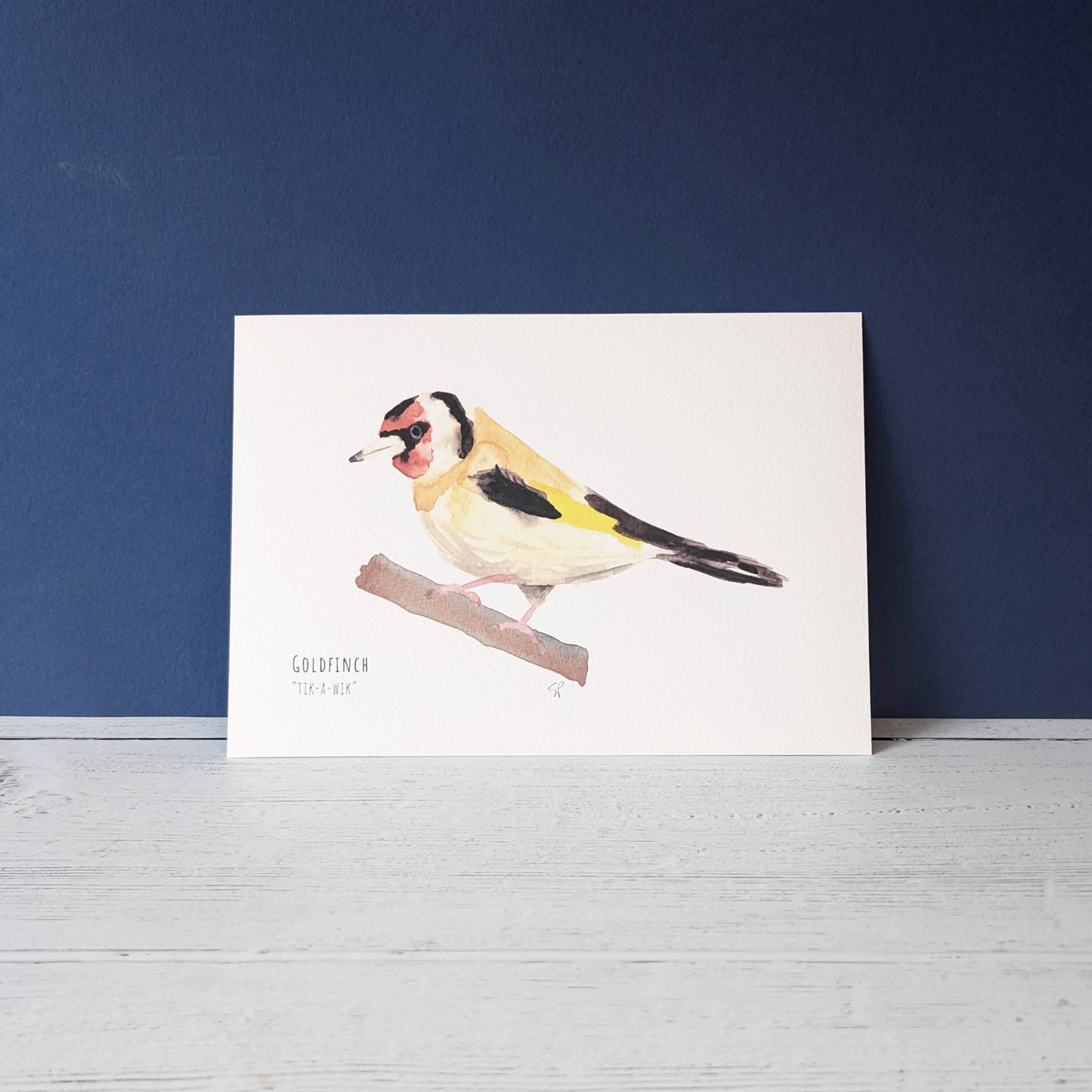 Watercolour Art Print - Garden Birds- Goldfinch - A5