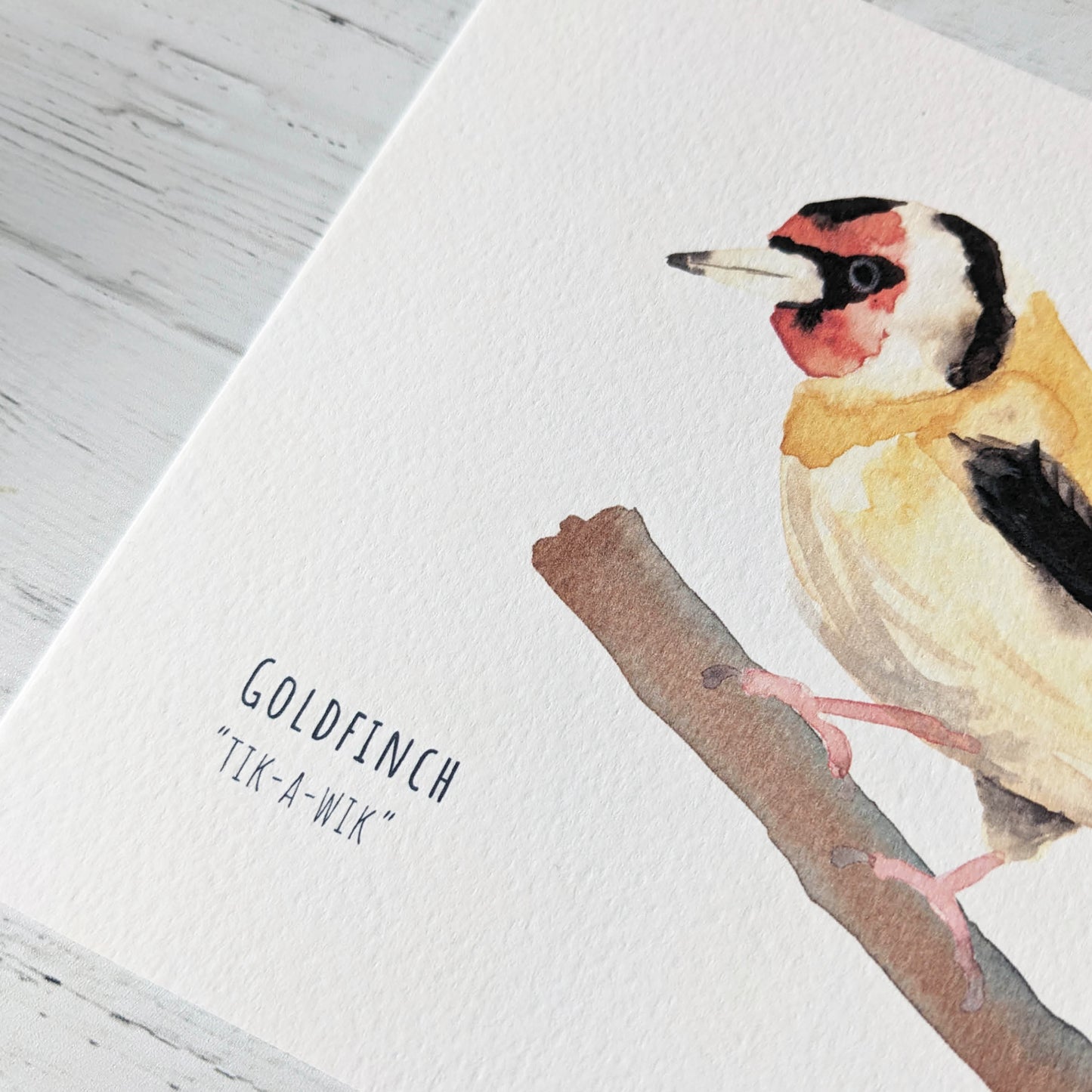 Watercolour Art Print - Garden Birds- Goldfinch - A5