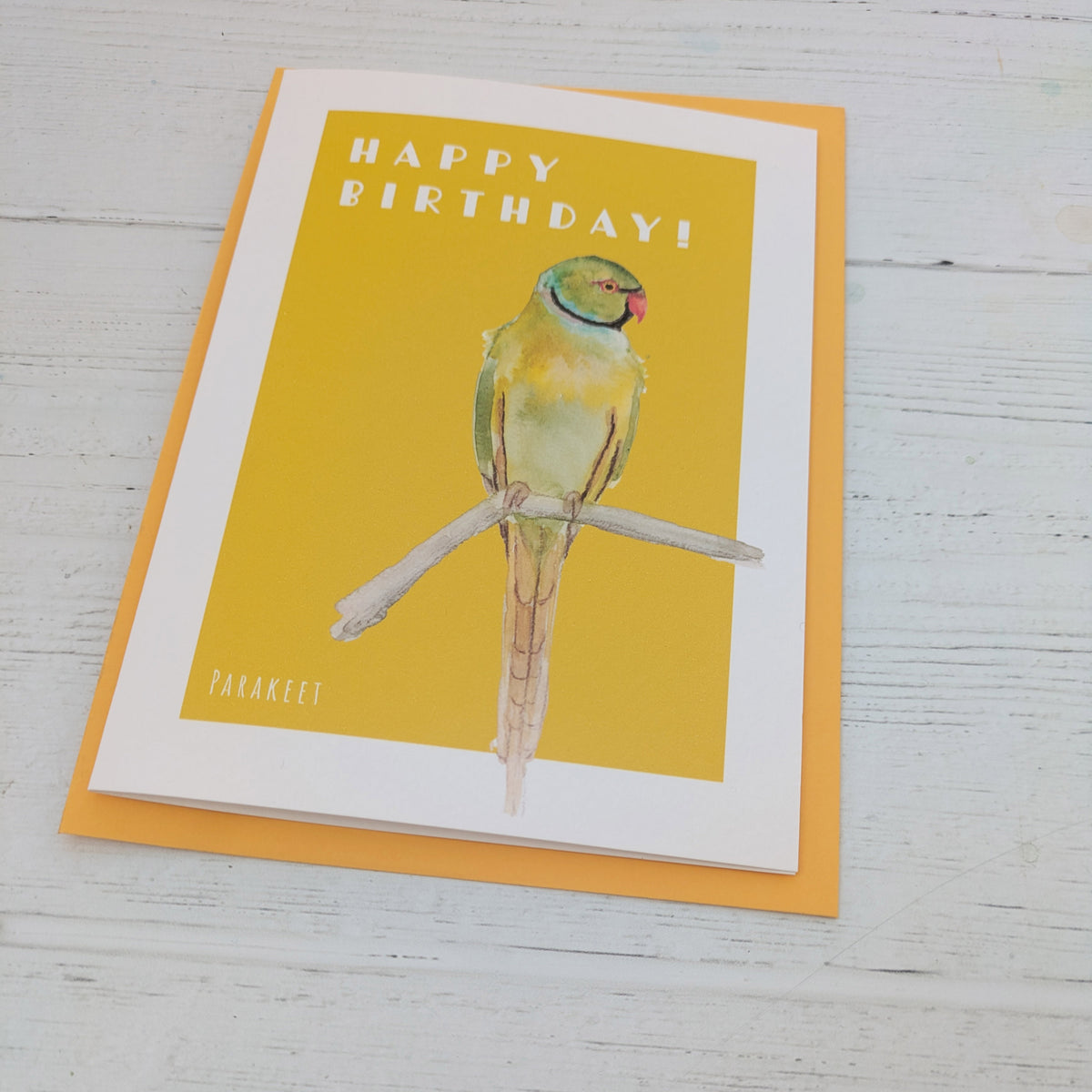 Greetings card - Parakeet- Happy Birthday