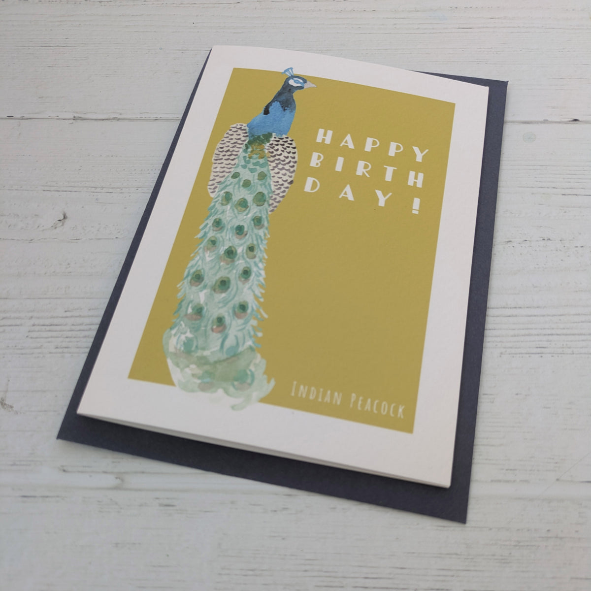Greetings card - Peacock- Happy Birthday