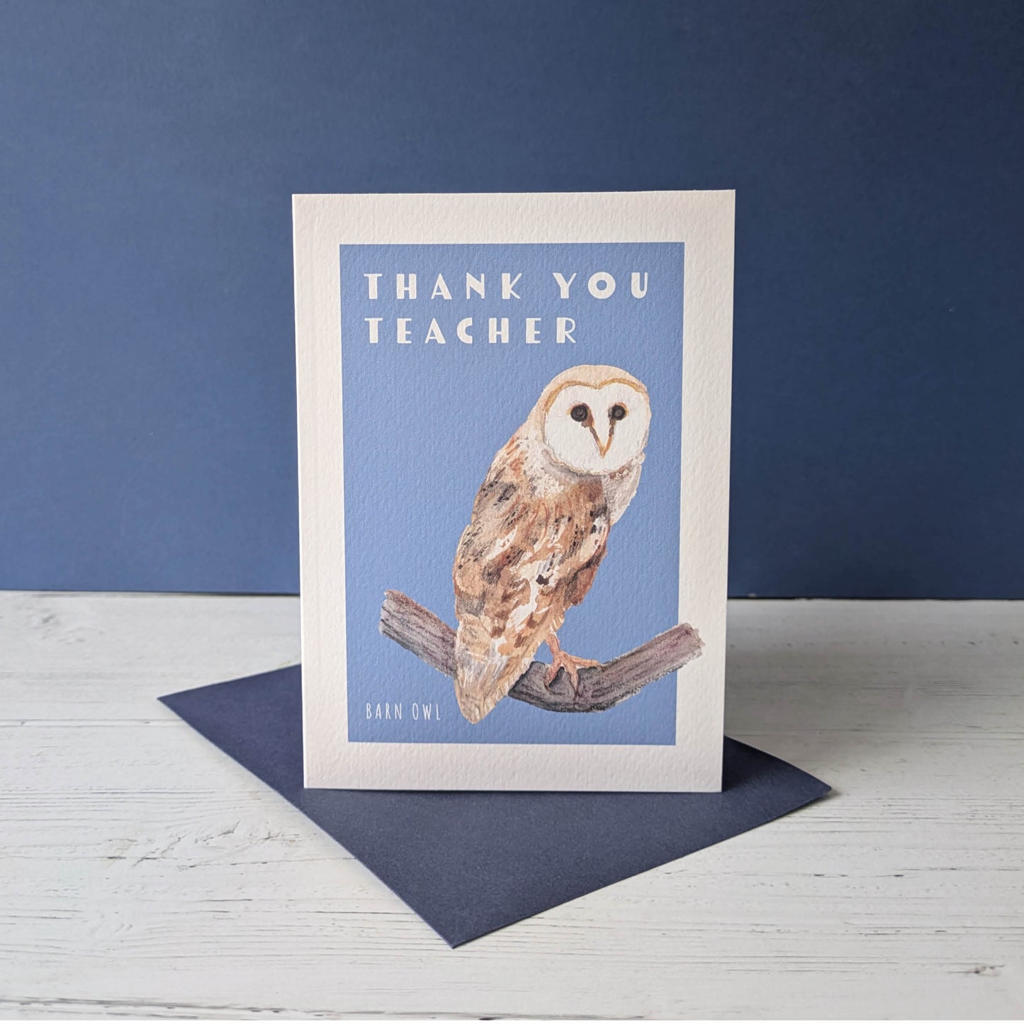 Greetings card - Thank You Teacher - Barn Owl