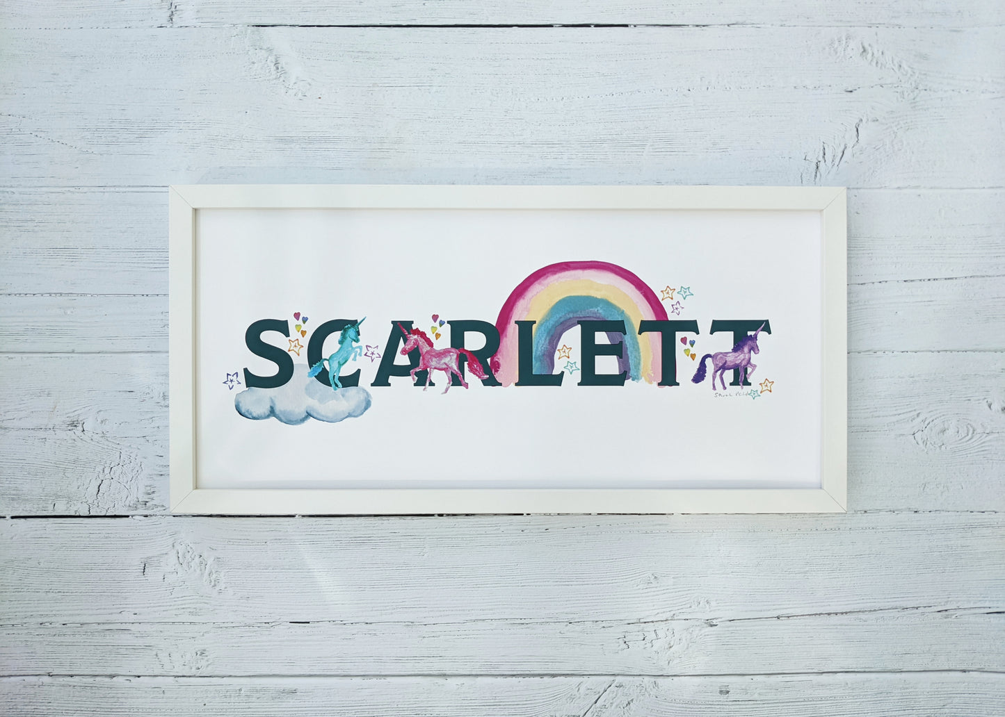 Personalised Watercolour Print - Unicorn Magic