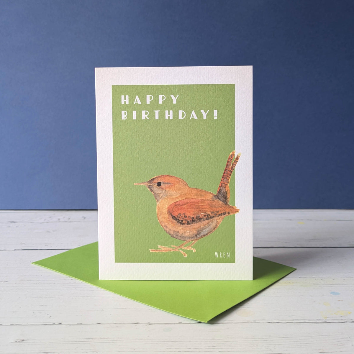 Greetings card - Wren - Happy Birthday