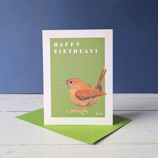 Greetings card - Wren - Happy Birthday