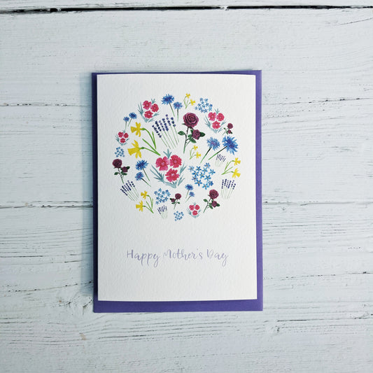 Greetings card - Mother's Day - Flowers of Britain