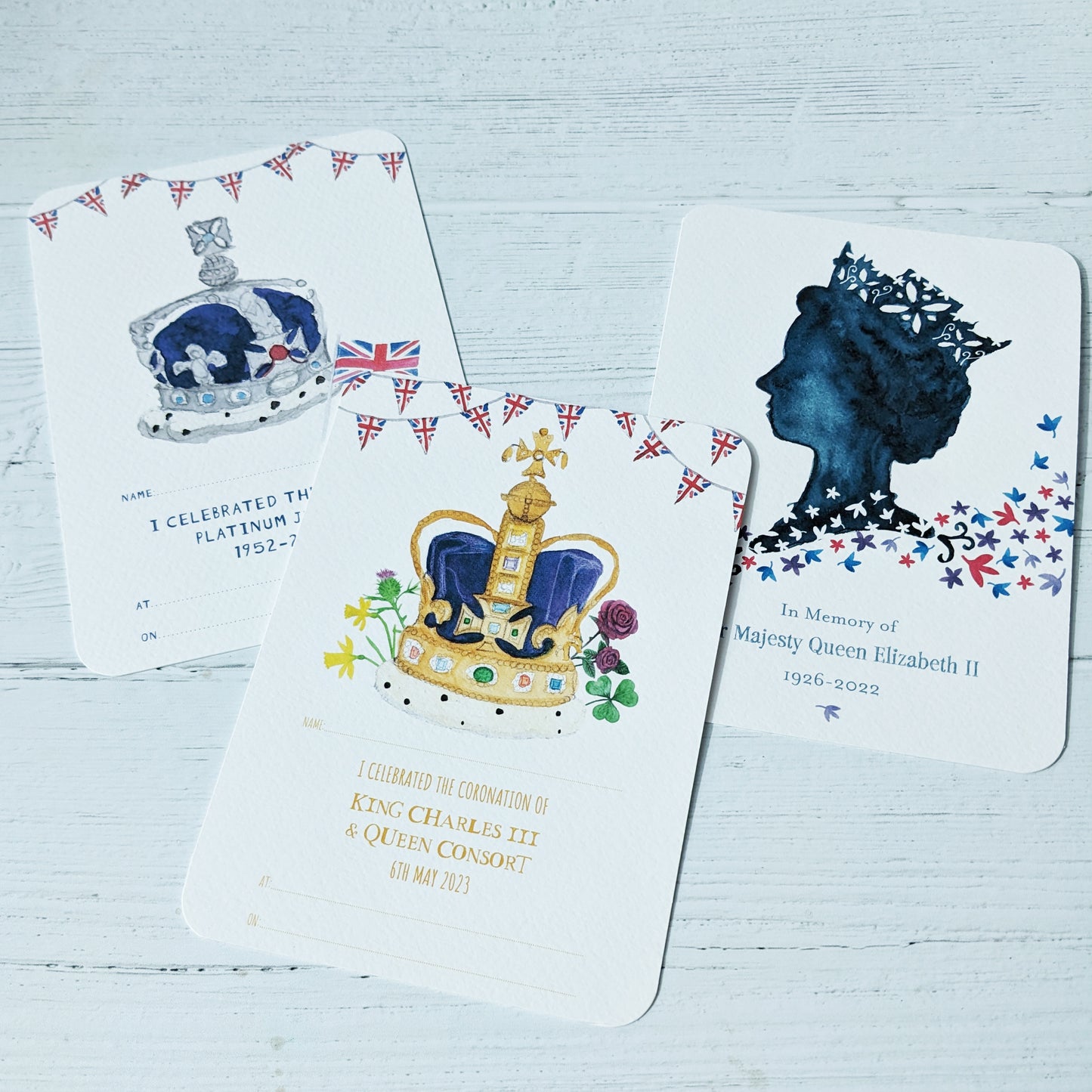 Royal Record Cards - Pack of 3